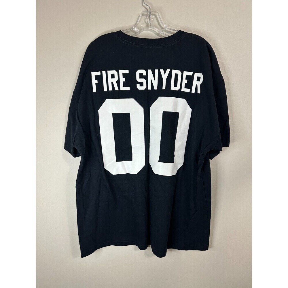 NFL Men's XL Black Redskins 00 Fire Snyder Short Sleeve T-Shirt